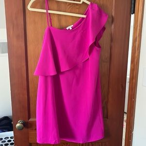 Pink off the shoulder dress!